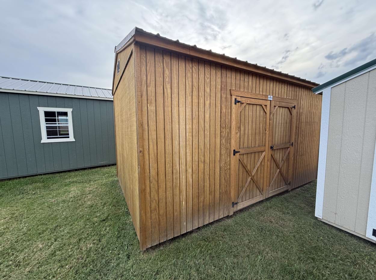 ten by sixteen utility 8 feet walled shed