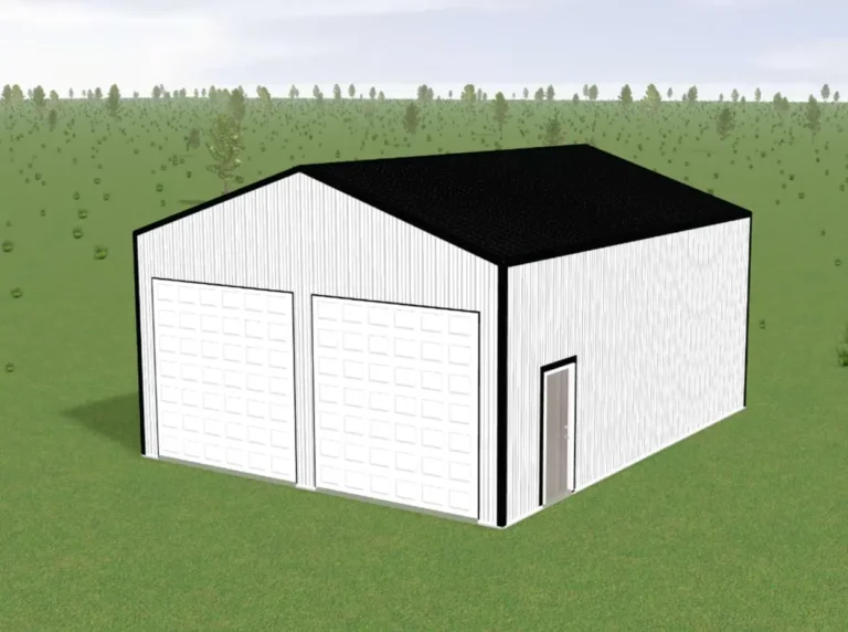 3D mockup of a Custom 24X30X12 Garage