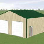 3D mockup of a Custom 30X30X12 Garage