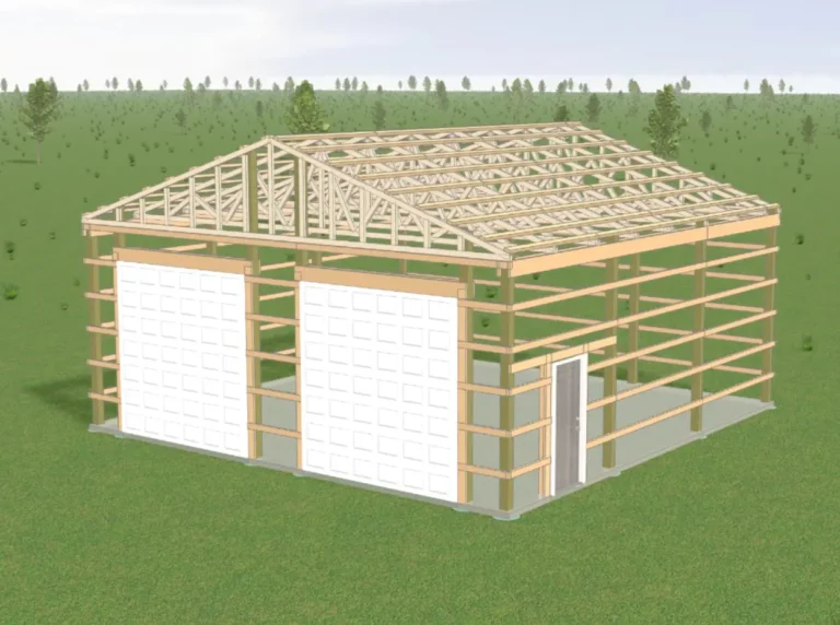 3D mockup of a Custom 30X30X12 Garage