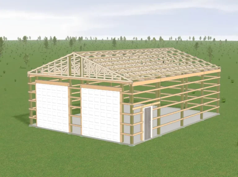 3D mockup of a Custom 30X40X12 Garage