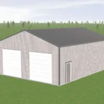 3D mockup of a Custom 30X40X12 Garage