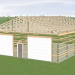 3D mockup of a Custom 40X50X12 Garage