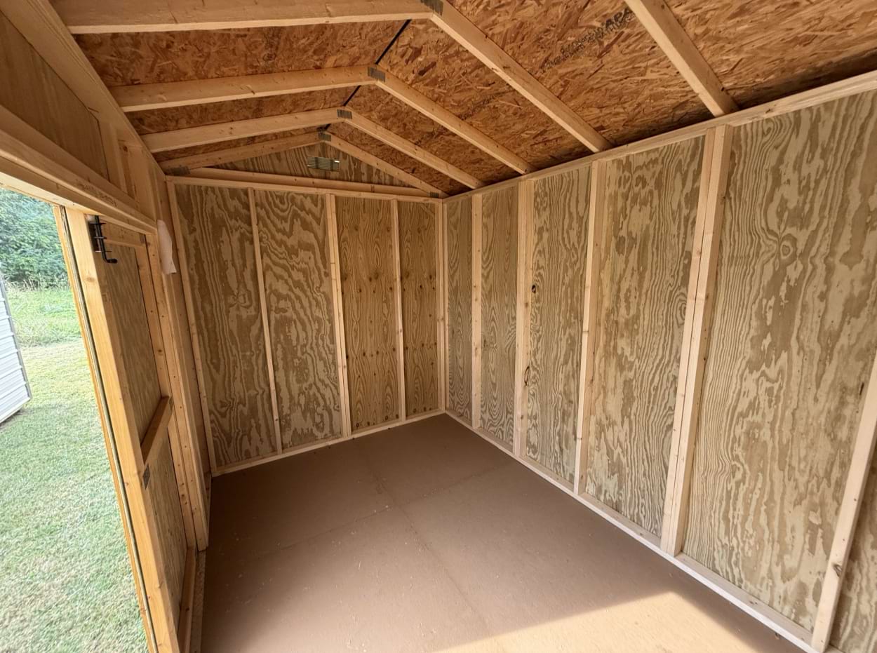 eight by twelve Side Utility with a latching double door