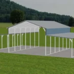 Raised center barn carport 3D mockup