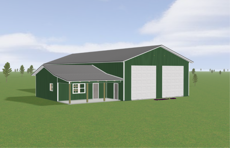 40×80 Shop With Office pole barn kit, photo 1
