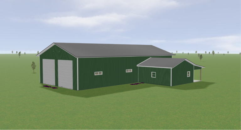 40×80 Shop With Office pole barn kit, photo 3