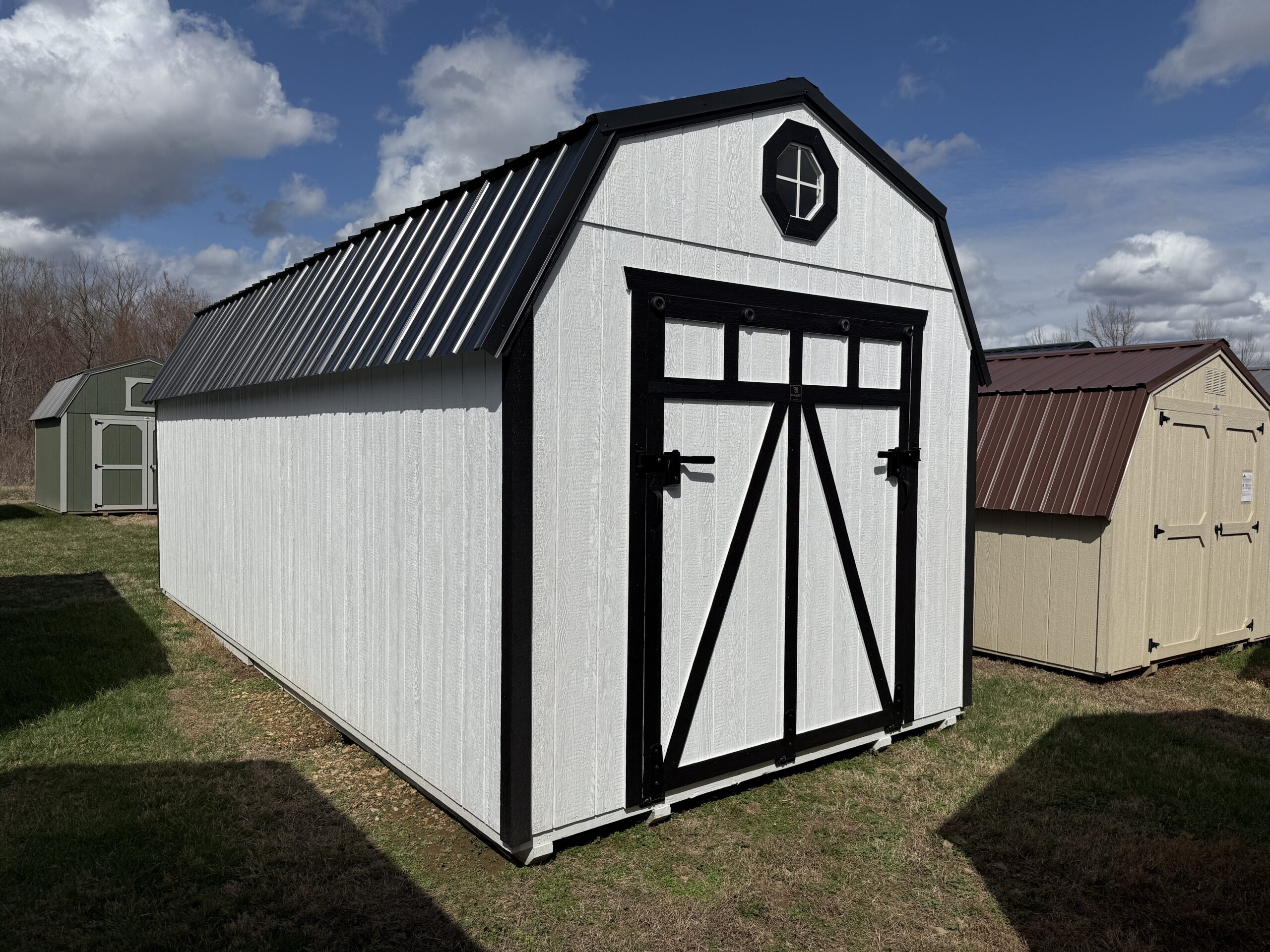 Portable building delivered and set up on a property