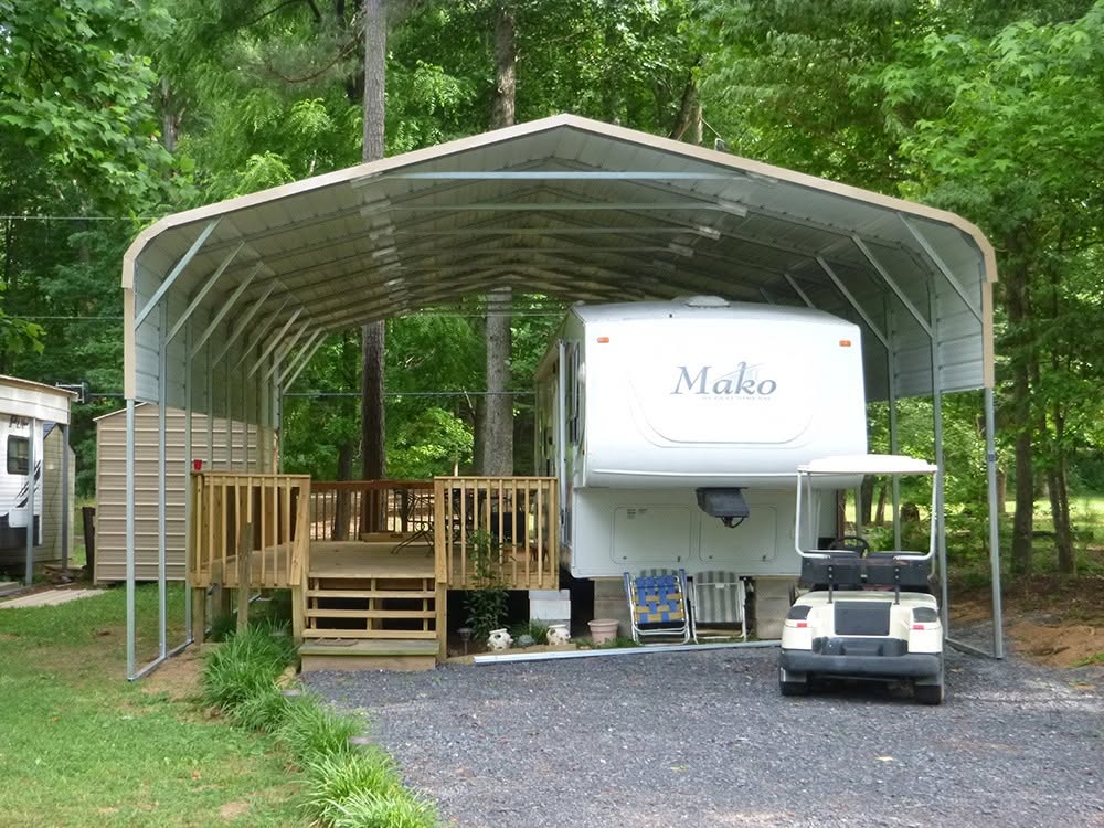 Regular-roof steel RV cover