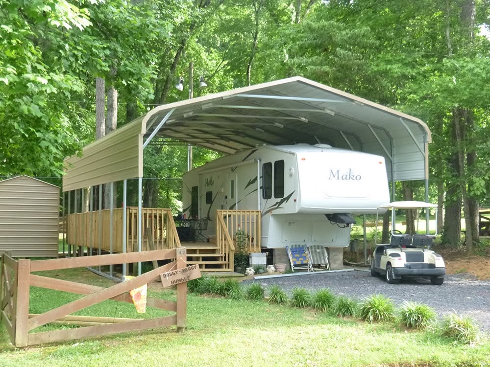 Open-style steel carport cover